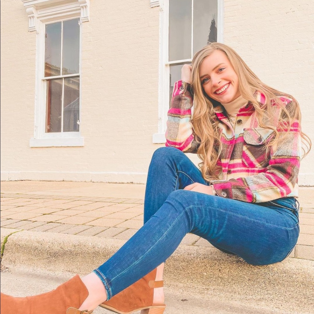 Wild Fable Pink Plaid Jacket
